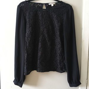 BANANA REPUBLIC Black Lace Blouse